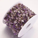 1m Stainless Steel Natural Stone Chains for DIY Jewelry Making