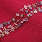 1m Stainless Steel Natural Stone Chains for DIY Jewelry Making