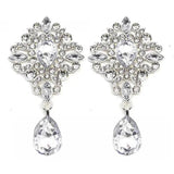 5pcs/Lot 35*68mm Rhinestone Flower Pendant Sewing Buttons Wedding
