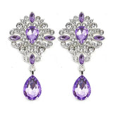 5pcs/Lot 35*68mm Rhinestone Flower Pendant Sewing Buttons Wedding