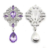 5pcs/Lot 35*68mm Rhinestone Flower Pendant Sewing Buttons Wedding