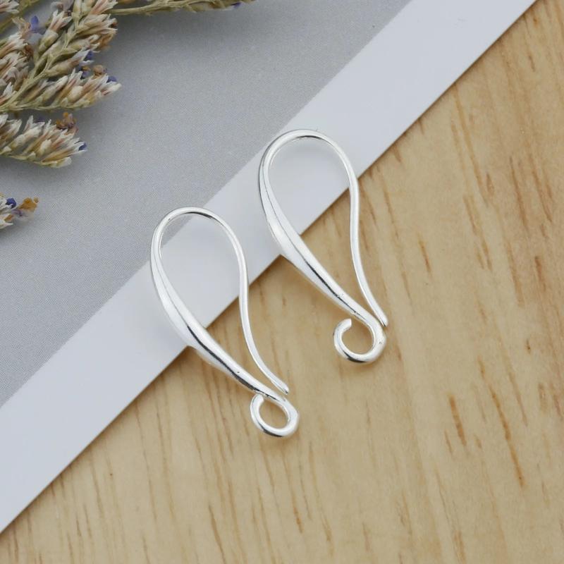 925 Sterling Silver Earring Bail Pinch Clasps 10/20/50PCS