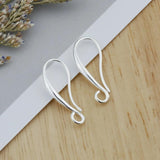 925 Sterling Silver Earring Bail Pinch Clasps 10/20/50PCS