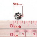 Bead Caps Flower Silver 8x8mm 200PCs