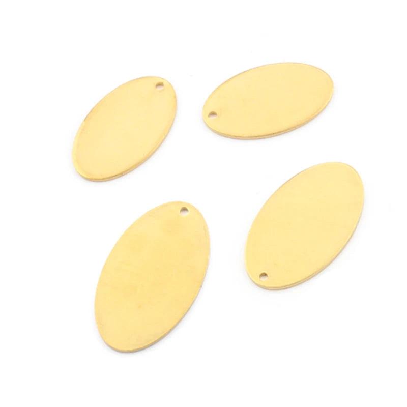20Pcs Oval Brass Stamping Blanks for Jewelry Making