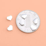 2pcs 925 Sterling Silver Heart Spacer Beads Jewelry Findings