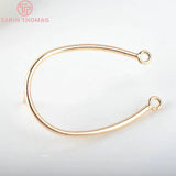 6PCS 30*20MM 24K Brass Oval Shape Earrings Loop Jewelry Findings