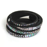 5mm Flat PU Leather Cord Rope for Bracelet DIY Jewelry Making