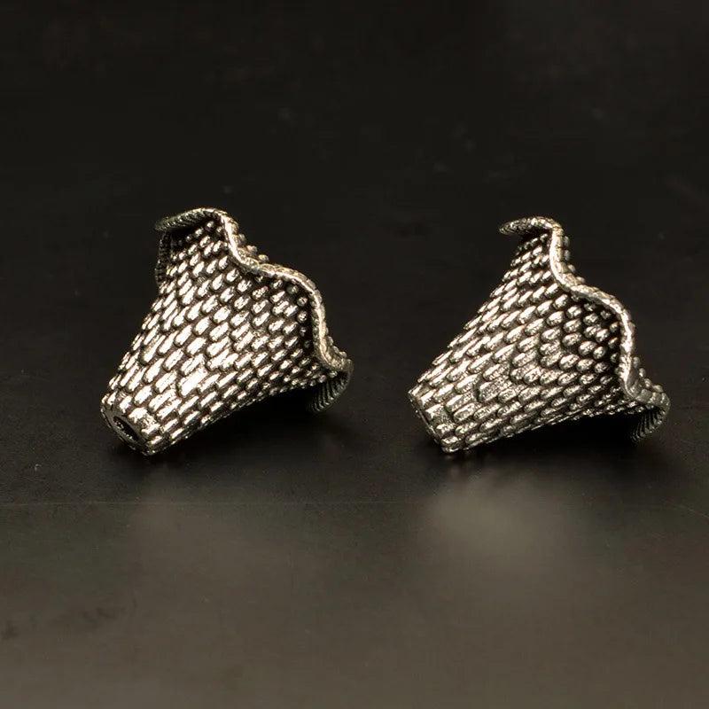 10pcs Craft Alloy Beads Cap 20x16mm Gold/Silver Earring Jackets DIY Jewelry