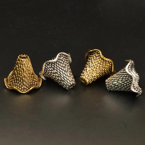 10pcs Craft Alloy Beads Cap 20x16mm Gold/Silver Earring Jackets DIY Jewelry