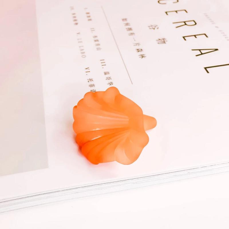 Resin Trumpet Flower Eardrop Pendant Necklace Diy 20pcs