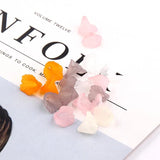 Resin Trumpet Flower Eardrop Pendant Necklace Diy 20pcs