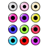 12 Pairs Thin Glass Chips 14mm Doll Eyes for Blythe Doll