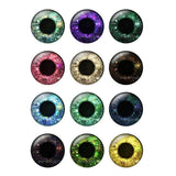 12 Pairs Thin Glass Chips 14mm Doll Eyes for Blythe Doll