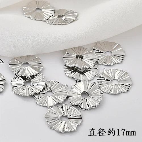 18K Bronze Hollow Leaf Earring DIY Ear Pend
