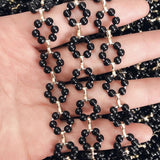 1M Pearl Beaded Chain Flower Bead Copper Necklace for DIY