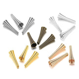 50pcs 27.5mm Spring Beads Caps Metal Tube Caps UF2019