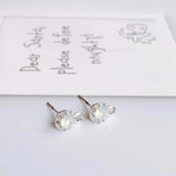 Rhinestone K Plated Stud Earrings DIY Jewelry Component