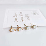 Rhinestone K Plated Stud Earrings DIY Jewelry Component