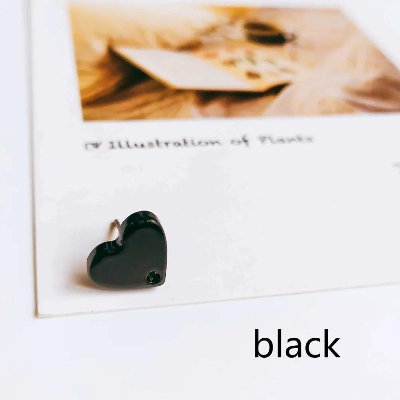 Heart Stud Earrings Ear Accessories DIY Material 10pcs