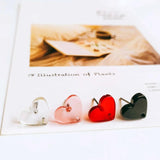 Heart Stud Earrings Ear Accessories DIY Material 10pcs