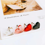 Heart Stud Earrings Ear Accessories DIY Material 10pcs