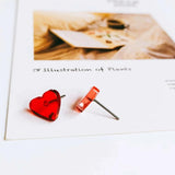 Heart Stud Earrings Ear Accessories DIY Material 10pcs