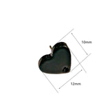 Heart Stud Earrings Ear Accessories DIY Material 10pcs