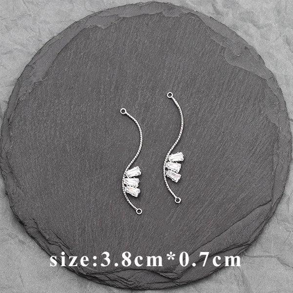 Zircon Copper Plated Gold Findings 10pcs/lot