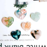 Resin Plastic Heart Eardrop Diy Pendant Necklace Charms