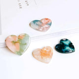 Resin Plastic Heart Eardrop Diy Pendant Necklace Charms