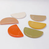 10pcs Semicircle Acrylic Resin Earring Necklace Charms DIY Material
