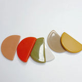 10pcs Semicircle Acrylic Resin Earring Necklace Charms DIY Material