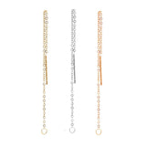 10pcs Stainless Steel Tassel Chain Drop Earrings