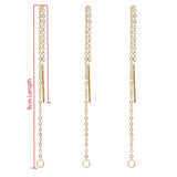 10pcs Stainless Steel Tassel Chain Drop Earrings