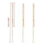 10pcs Stainless Steel Tassel Chain Drop Earrings