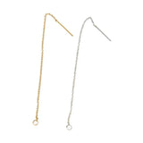 10pcs Stainless Steel Tassel Chain Drop Earrings