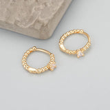 Nickel Free 18K Rhodium Plated Zircon Stud Earrings 6pcs/lot