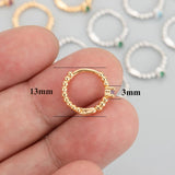 Nickel Free 18K Rhodium Plated Zircon Stud Earrings 6pcs/lot