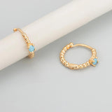 Nickel Free 18K Rhodium Plated Zircon Stud Earrings 6pcs/lot