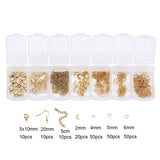 Stainless Steel Lobster Clasps Jump Rings Earring Hooks Extender Chain Set