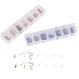 Stainless Steel Lobster Clasps Jump Rings Earring Hooks Extender Chain Set
