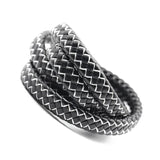 1m Brown Red Braided Leather Cord 12mm Bracelet Clasp Jewelry Findings