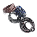 1m Brown Red Braided Leather Cord 12mm Bracelet Clasp Jewelry Findings
