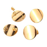 10pcs 20mm Stainless Steel Stud Earrings with Loop for DIY Earring Making