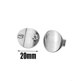 10pcs 20mm Stainless Steel Stud Earrings with Loop for DIY Earring Making