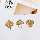 KC Plated Eardrop Accessories Metal Pendant Earring Components Necklace Charms