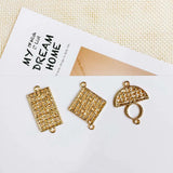 KC Plated Eardrop Accessories Metal Pendant Earring Components Necklace Charms