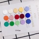 20 Round Acrylic Earrings Patches Accessory Materials
