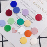 20 Round Acrylic Earrings Patches Accessory Materials